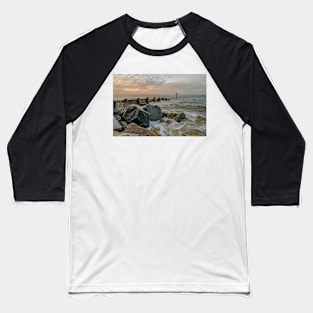 High water at Cart Gap beach on the Norfolk coast Baseball T-Shirt